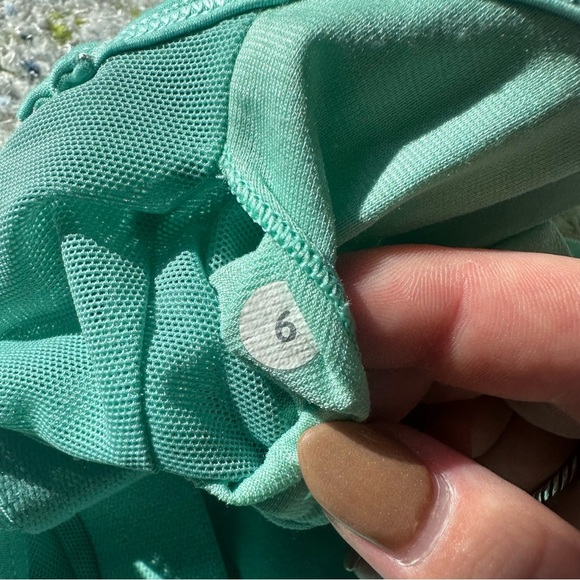 Lululemon Power Y Tank Top. Size: 6. Color: Heathered Menthol. Luon fabric. - Picture 8 of 8